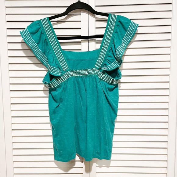 LOFT Boho Short Sleeve top - Picture 7 of 8